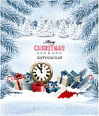 假日圣诞背景与礼物盒图片下载