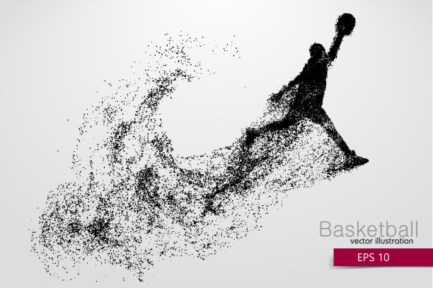 篮球运动员的粒子图片下载