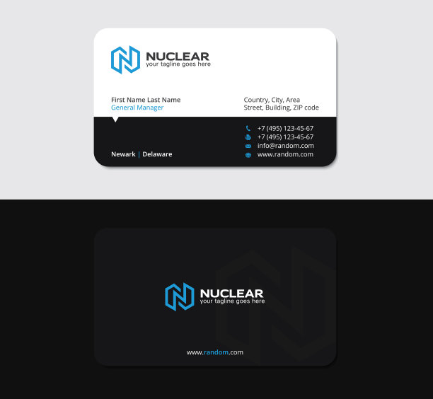 名片，蓝字母n为闪电图片下载