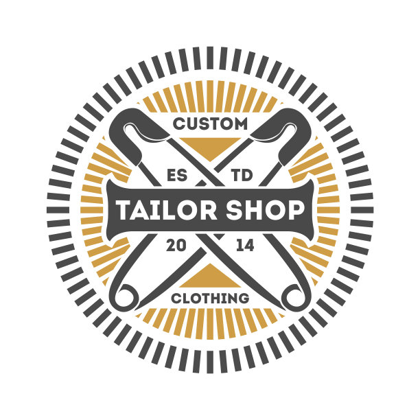 裁缝店复古孤立标签图片下载
