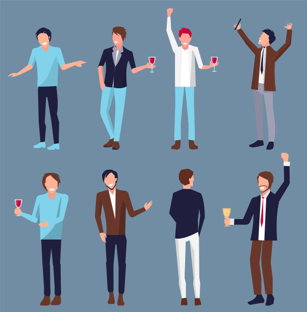 一组男人偶像聚会图片下载