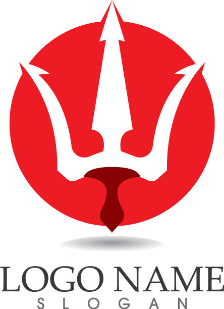 魔法三叉戟标志符号模板图片下载