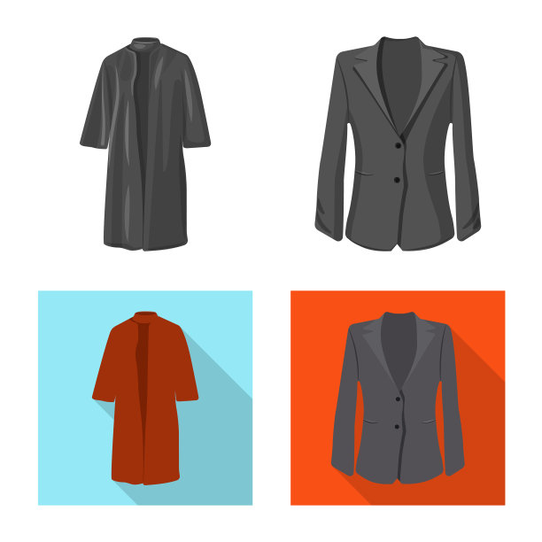 设计女装和服装标志套的图片下载