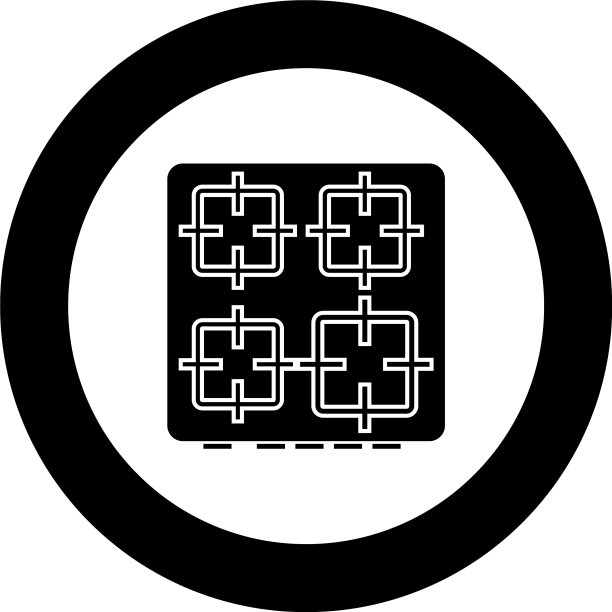 炊具图标的黑色表面图片下载