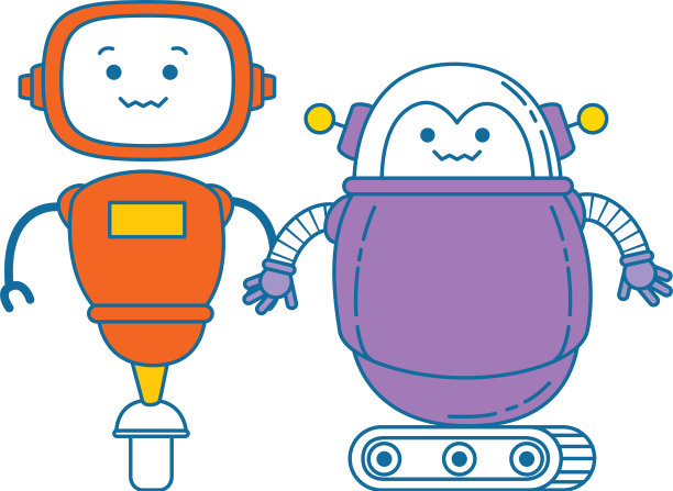 电子机器人字符图标图片下载