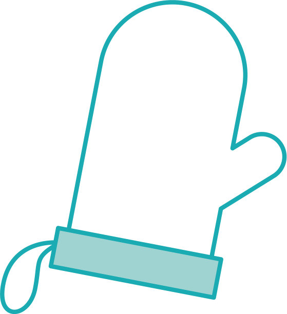 手套支架厨房烘焙图标白色图片下载