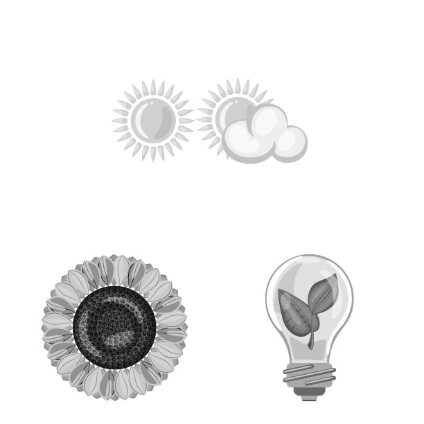 孤立物体有机和自然符号集图片下载