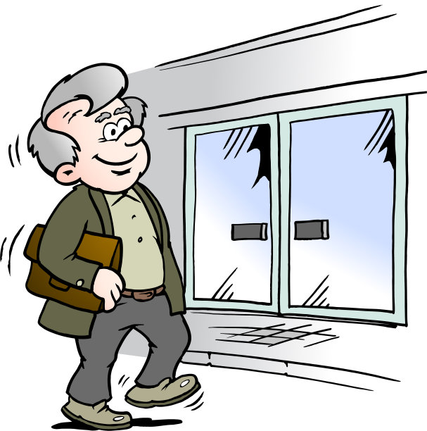 卡通的一个快乐的老人发泄对一个企业图片下载