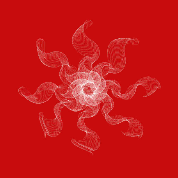 现代几何抽象白花图片下载