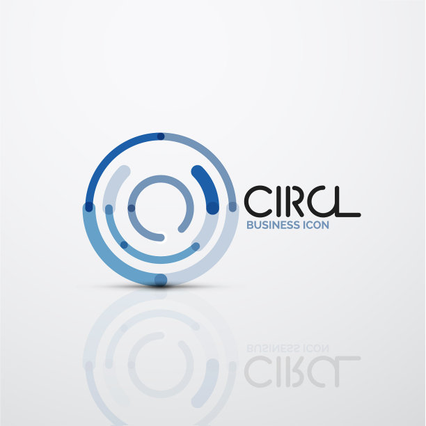 抽象的漩涡线符号圆标志图标图片下载