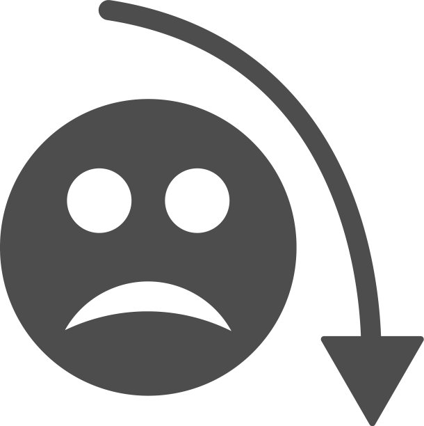 消极的微笑趋势平面图标图片下载