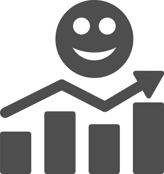 微笑正面趋势平图标图片下载