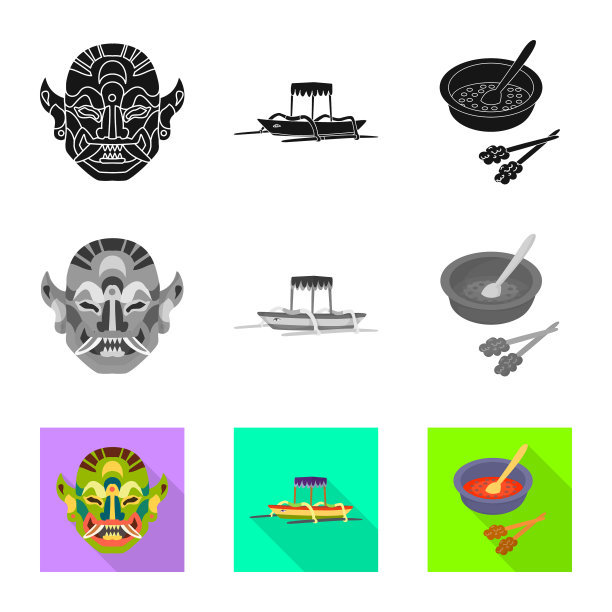 孤立对象和旅行标志设置和图片下载