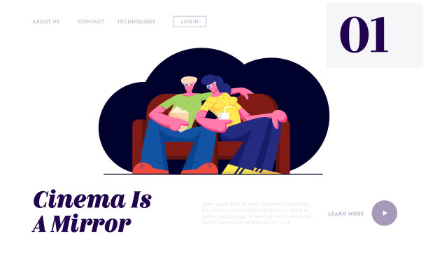 一对年轻夫妇在电影院吃着爆米花看电影图片下载