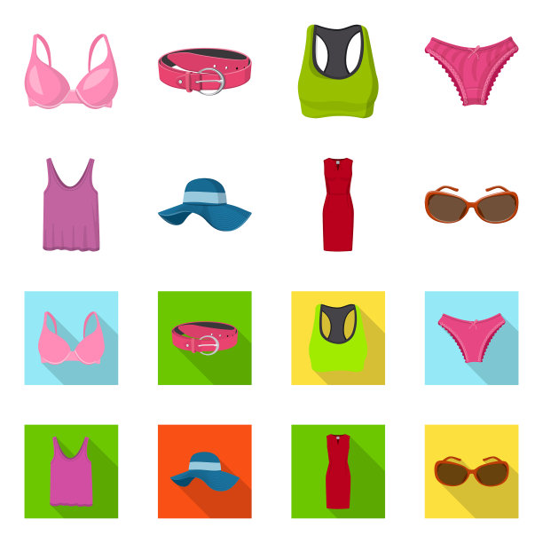 女人和服装标志图片下载