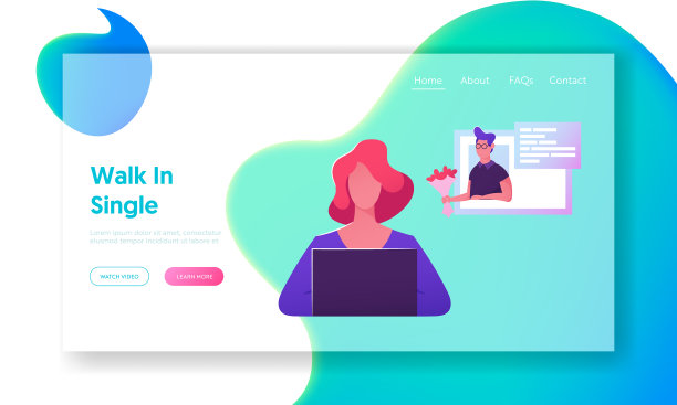 网上聊天网站登陆页面的年轻女子图片下载