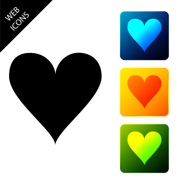 心图标孤立在白色背景上的爱情图片下载