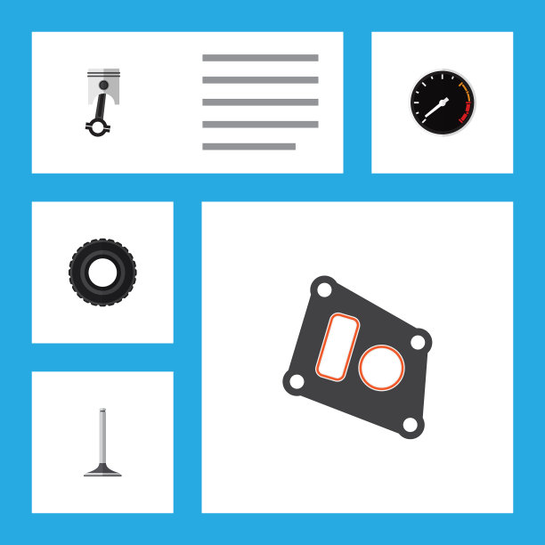 平面图标零件套的控制棒转速表垫圈图片下载