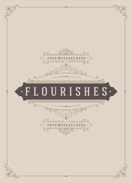 复古装饰框架贺卡图片下载