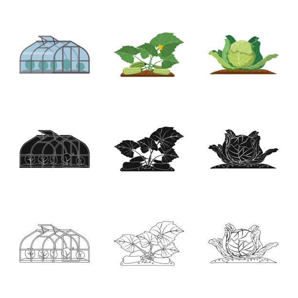 温室与植物标识的隔离对象设置图片下载