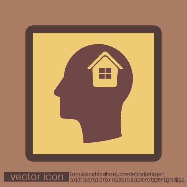 偶像头认为剪影人和他的思想图片下载