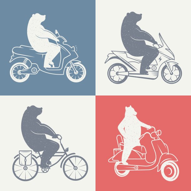 复古的熊图片下载