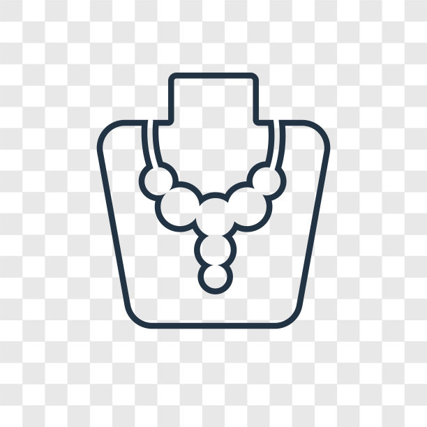 项链概念线性图标孤立上图片下载