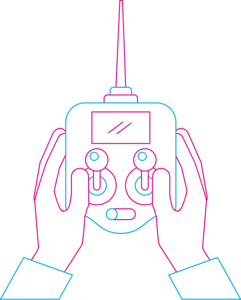 手握控制远程推进无人机图片下载