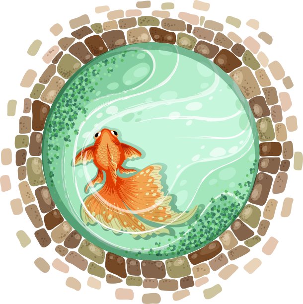 金鱼池塘图片下载