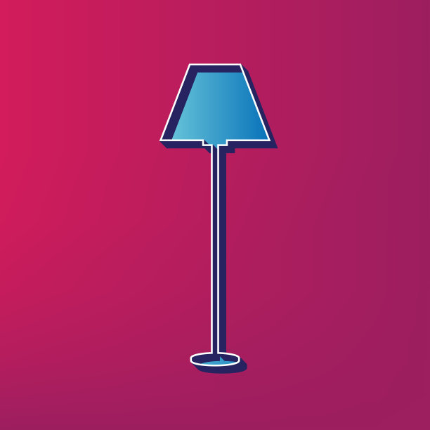 灯简单标志蓝色3d打印图标上图片下载