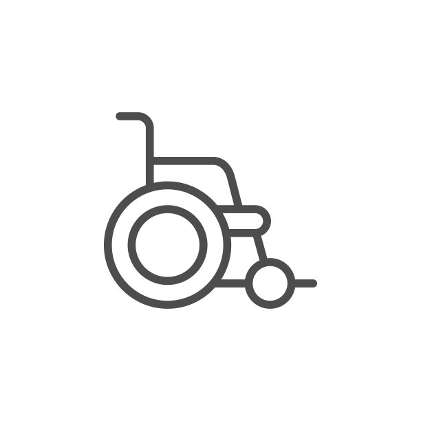轮椅线条图标图片下载