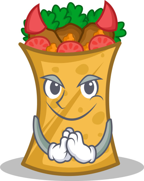 魔鬼烤肉卷人物卡通图片下载