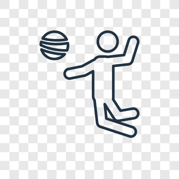 《Velleyball》概念线性图标孤立上图片下载