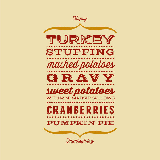 感恩节晚餐快乐贺卡图片下载