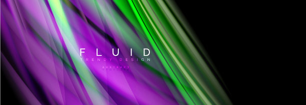 波浪流体流动的颜色运动效果图片下载