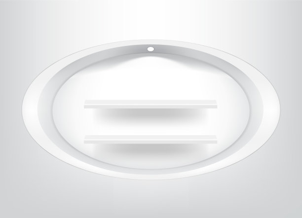 为室内模拟现实的空椭圆形架子图片下载