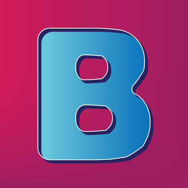 字母B符号设计模板元素图片下载