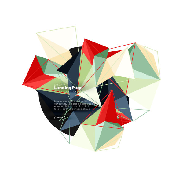 多边形几何设计，抽象形状制成图片下载