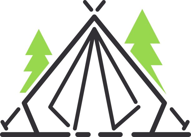 野营图标孤立图片下载