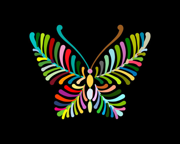 华丽多彩的蝴蝶为您的设计图片下载