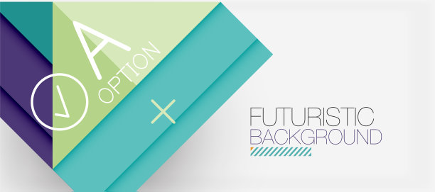 极简三角形现代旗帜设计图片下载