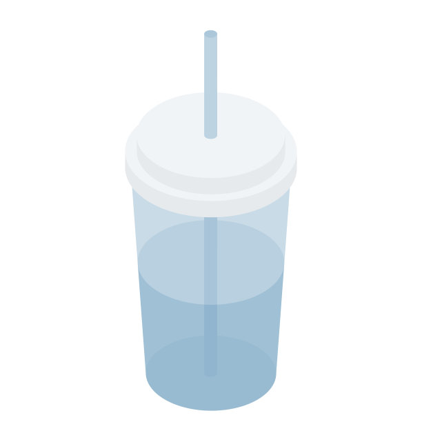 扁平等距苏打饮料吸管快餐图片下载