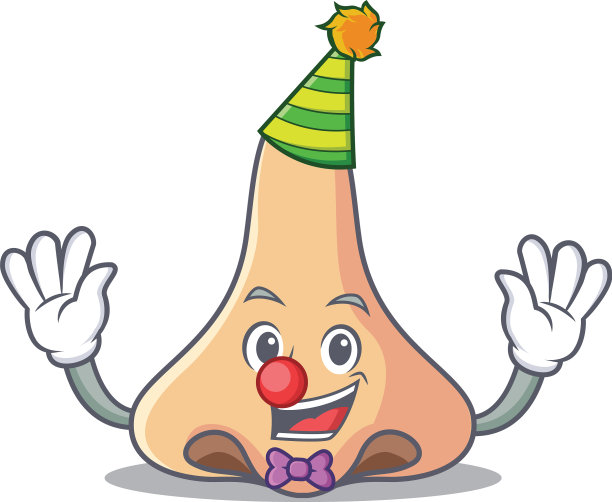 小丑鼻子吉祥物卡通风格图片下载