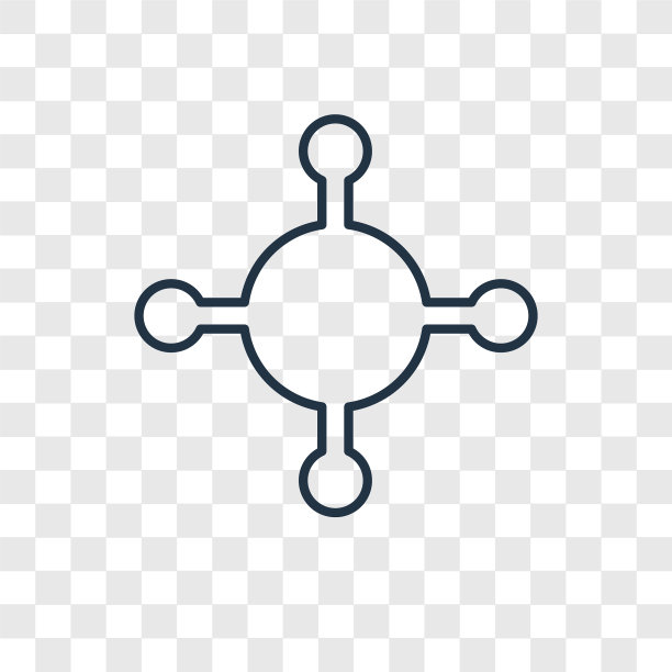 分子概念线性图标孤立上图片下载