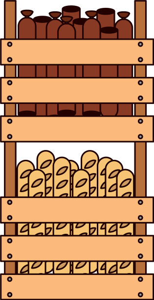 超市的木质货架有两层图片下载