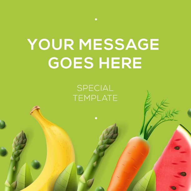 健康新鲜有机产品广告海报图片下载