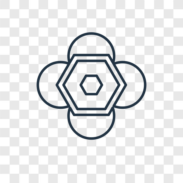 分子概念线性图标孤立上图片下载