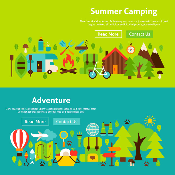 野营网站横幅图片下载