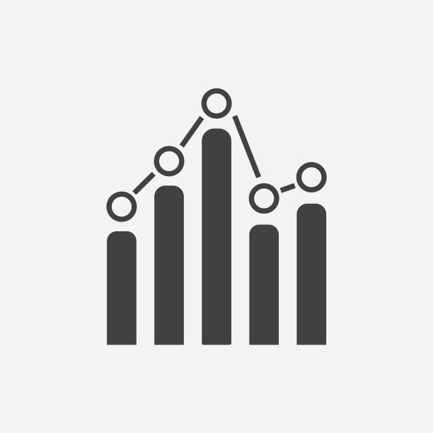 白色背景上的商业图表扁平图标图片下载