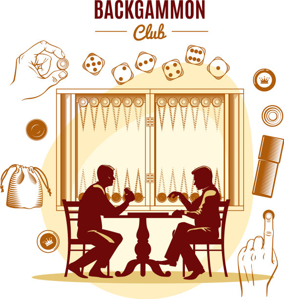 西洋双陆俱乐部复古风格设计图片下载